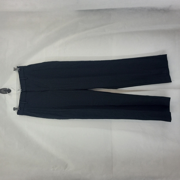 Van Heusen Other - VANHEUSEN Boys' Black Pinstripe Flat Front Polyester Rayon Dress Pants - 16 Slim